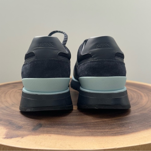 Hugo Boss Arigon Runn Navy/Blue Leather Sneakers Size 45 - Picture 4 of 6